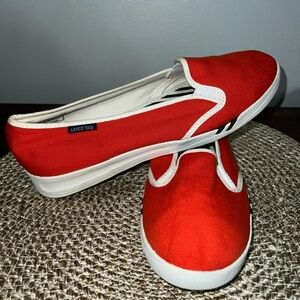 Women's Land's End Red Slip On 361804 Sneakers Loafers Size 9.5 M